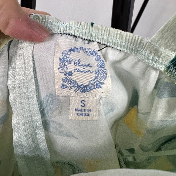 Lemon Print Tie-Shoulder Sundress - Yellow/Green - Picture 4 of 5